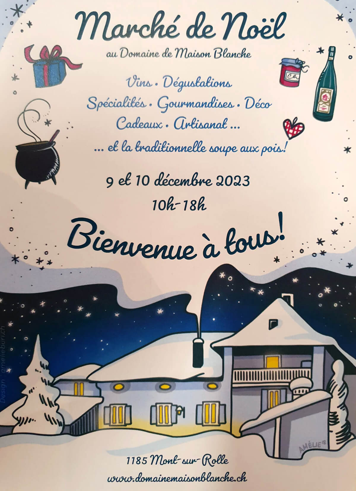 Marché de Noël Maison Blanche Mont sur Rolle